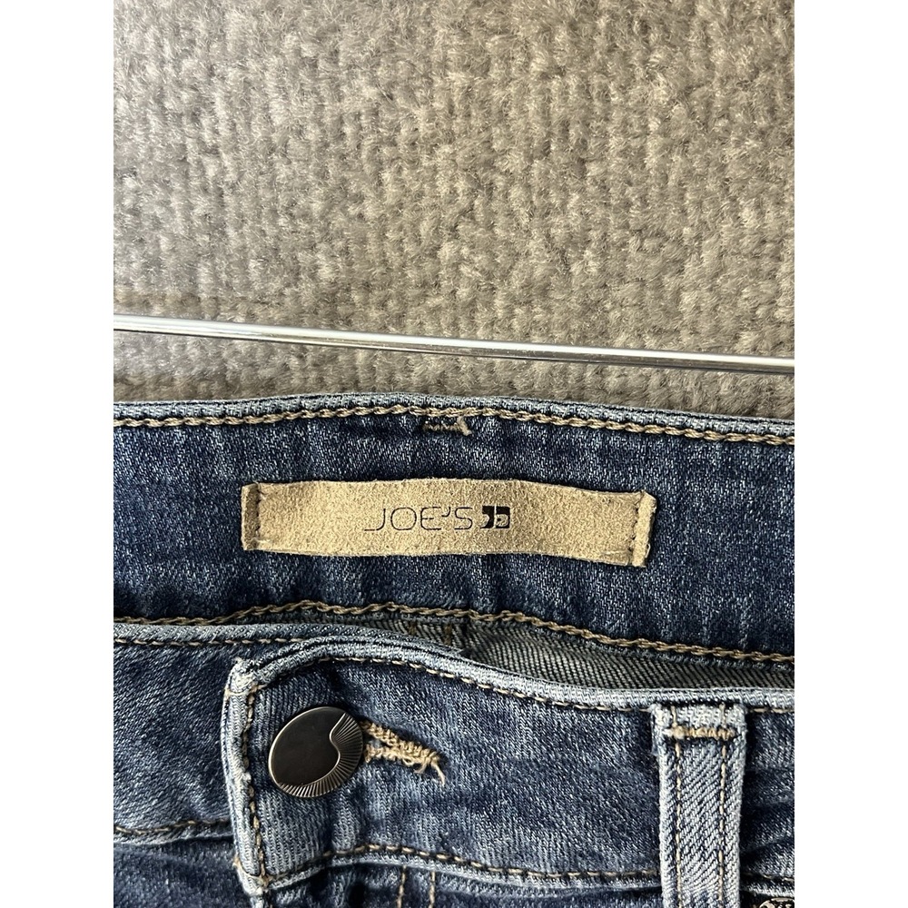 Joes Jeans Skinny Ankle Hi-Low Cutout Hem Womens Sz 28 Blue Stretch Pockets - Picture 2 of 12